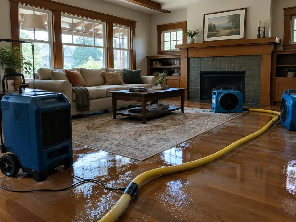 Residential Water Damage Restoration service example in a residential setting